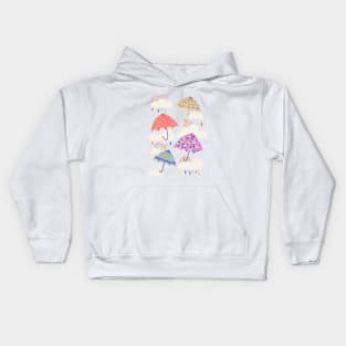 Spring Rain on Pink Kids Hoodie